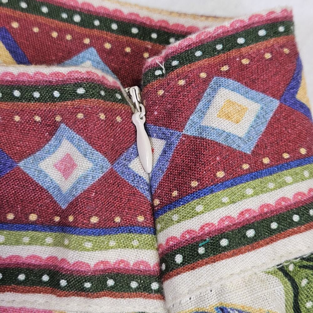 Farm Rio Floral Mini Skirt S Romantic Garden Pleated Tribal Tropical Cotton Boho - Picture 5 of 13